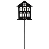 Trendline Deko Eisen Figurenstecker Haus 35 x 0,5 x 7,5 cm schwarz