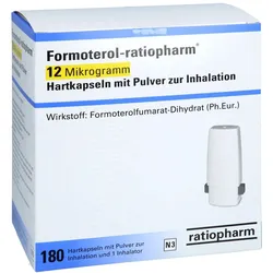 FORMOTEROL-ratiopharm 12 μg Hartkap.m.Pul.z.Inhal. 180 St