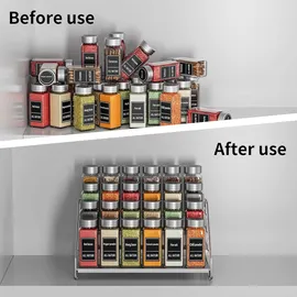 mayzolop Gewürzregal 4 Etagen 0 x 0 x 0 cm Grau