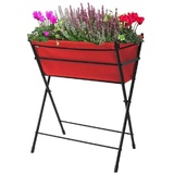 Reinhold Noor International GmbH & Co. KG Hochbeet Poppy Go VegTrug (LxBxH) 65 x 40 x 79 cm Rot