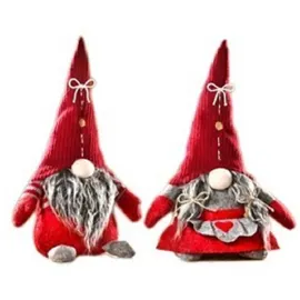 Lemodo Deko-Wichtel, 2er Set, 33cm hoch, Dekofigur Zwerg, Weihnachten