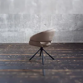 KAWOLA Esszimmerstuhl LARA Drehstuhl Velvet taupe