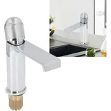 Küchenarmatur, Messing-Arbeitsplattenarmatur G/2, Einhebel-Waschtischarmatur für Warm- und Kaltwasser für Küche, Garten und WC