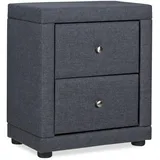 Homestyle4u Nachtschrank 47x54x29 in Grau 2512