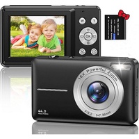 autolock Digitalkamera Fotokamera HD 1080P 44MP mit 16X Digitalzoom Kompaktkamera (Wiederaufladbare Kompaktkamera für Kinder Erwachsene Anfänger) schwarz