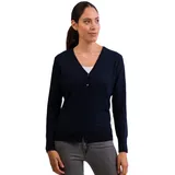 CASH-MERE.CH Strickjacke V-Ausschnitt Blau M