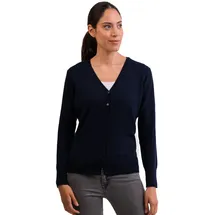 CASH-MERE.CH Strickjacke V-Ausschnitt Blau M