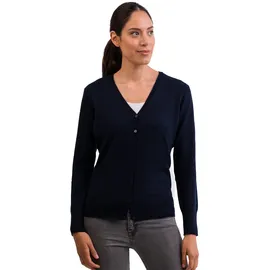 CASH-MERE.CH Strickjacke V-Ausschnitt Blau M