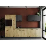 Respekta Küchenzeile 310 cm Grau