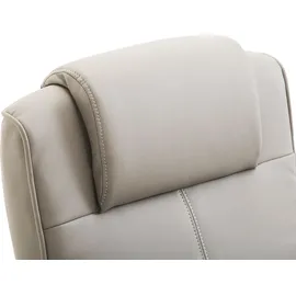 Homcom Relaxsessel Kunstleder 78 x 98 x 71 cm Grau mit Hocker