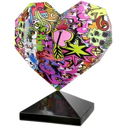 Casablanca by Gilde Wanddekoobjekt »Skulptur Herz Magento«, (1 St.) Casablanca by Gilde bunt