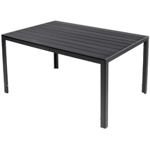 LINDER EXCLUSIV Gartentisch Comfort 160 x 90 cm mit Nonwood Platte Gestell Aluminium