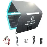 28W Solarpanel Faltbares Solarpanel ETFE Monokristallines Solarpanel Ladegerät Tragbares Solarladegerät mit -Typ-C, DC, USB, 3 Ausgängen für Camping oder Wandern, Kamera, 12V Akku, Handy, Laptop