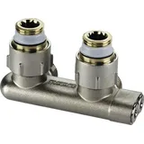 Simplex Umlenkstück E1/50 mit Absperrung für Heizkörper 1/2' IG, Eckform vernickelt