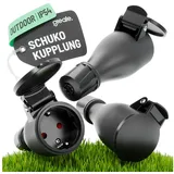 greate Schuko Kupplung 230V Aussenbereich IP54 16A 3,7kW 3er Pack