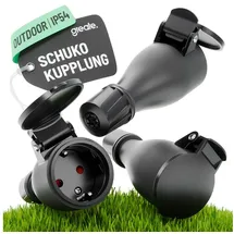 greate Schuko Kupplung 230V Aussenbereich IP54 16A 3,7kW 3er Pack