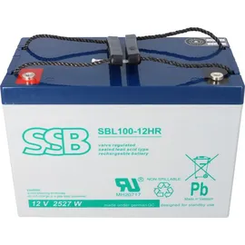 SSB Battery SSB Blei Akku SBL 100-12HR AGM Batterie M8 Schraubanschluss - 12V 2725,8W