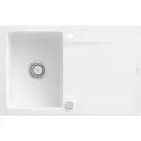 Villeroy & Boch Siluet 45 rechts Einbauspüle keramik snow white Excenterbetätigung 800 x 510 mm