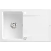 Villeroy & Boch Siluet 45 rechts Einbauspüle keramik snow white Excenterbetätigung 800 x 510 mm