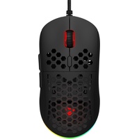 Savio HEX-R gaming mouse Black mouse (Kabelgebunden), Maus, Schwarz