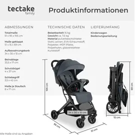 Tectake Finn Dunkelgrau