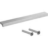 Gedotec Möbelgriffe aus Aluminium | 1 Stück Türgriffe für Schränke - Edelstahl Optik inkl. Befestigungsmaterial | ANGLE 0077 | LA: 256 mm | Griffe für Küchenschränke Schrankgriffe Griffe Möbel