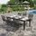 Okwish Gartentisch 190 x 84,5 x 72 cm Schwarz
