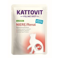 Kattovit Feline Diet Niere/Renal 85g Beutel Katzennassfutter Diätnahrung Pute