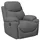 Homcom Relaxsessel Leinen 93 x 102 x 88 cm Grau mit Schlaffunktion