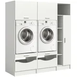 MID.YOU xonox.home – 3-teiliges Waschmaschinenumbau Set Free 183 x 195 x 68 cm Weiß