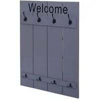 Mendler Wandgarderobe HWC-C89 Welcome, Garderobe Garderobenpaneel, Shabby-Look Vintage, 91x60cm