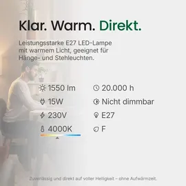 Spectrum LED-Birne 15W E27 1550 lm neutralweiß