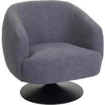 MCW Lounge-Sessel J76 Bouclé 70 x 80 x 70 cm Silber drehbar