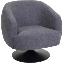 MCW Lounge-Sessel J76 Bouclé 70 x 80 x 70 cm Silber drehbar