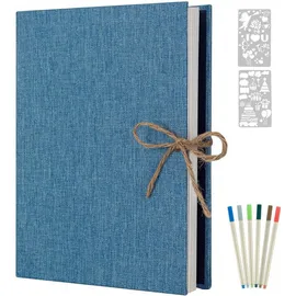 luxuskollektion Selbstklebendes Fotoalbum Scrapbook zum Einkleben 60 weiße Seiten