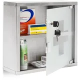 Medizinschrank Arzneischrank Hausapotheke aus Edelstahl & Glas