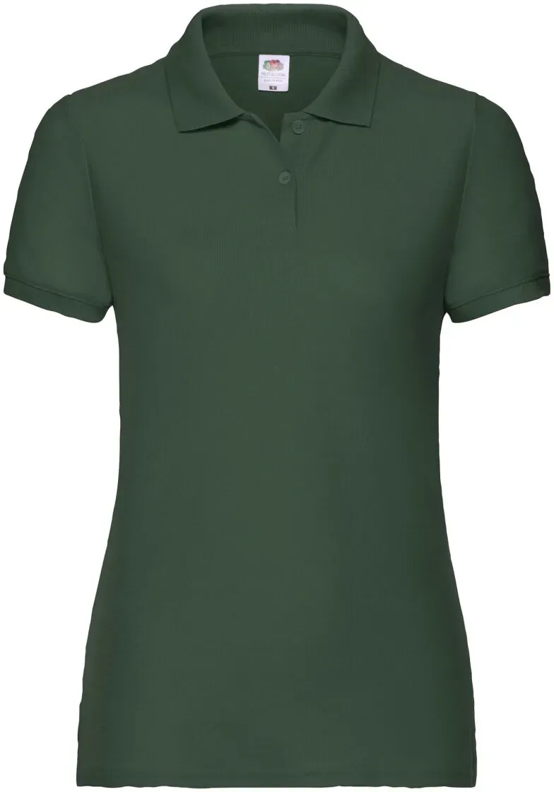 Fruit of the Loom - 65/35 Damen Poloshirt aus Mischgewebe - Bottle Green / XXL
