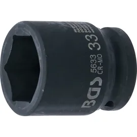 BGS Kraft-Steckschlüssel-Einsatz Sechskant Antrieb Innenvierkant 20 mm (3/4") SW 33 mm