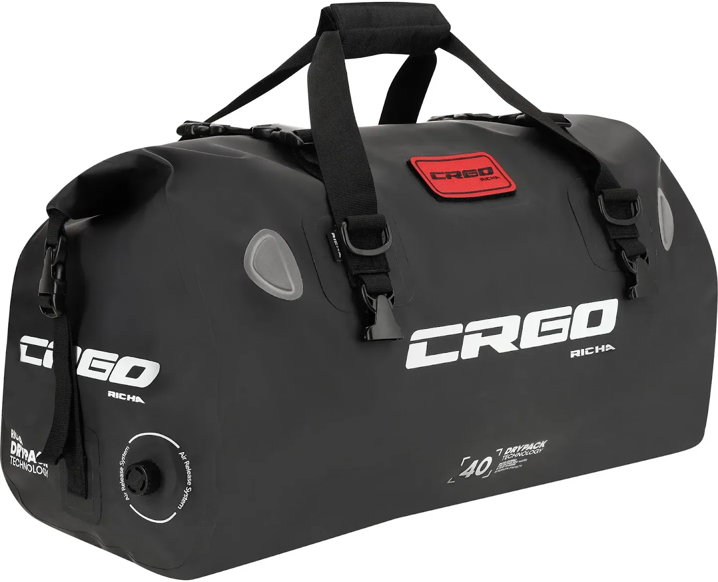 Richa CRGO Major 40L wasserdichte Tasche, schwarz für Männer