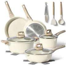 just perfecto household appliances JUST PERFECTO Topf-Set 10-tlg. Kochtopf + Bratpfanne + Deckel