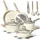 just perfecto household appliances JUST PERFECTO Topf-Set 10-tlg. Kochtopf + Bratpfanne + Deckel