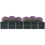 vidaXL Garten-Hochbeet verzinkter Stahl rechteckig 480 x 80 x 77 cm Anthrazit 