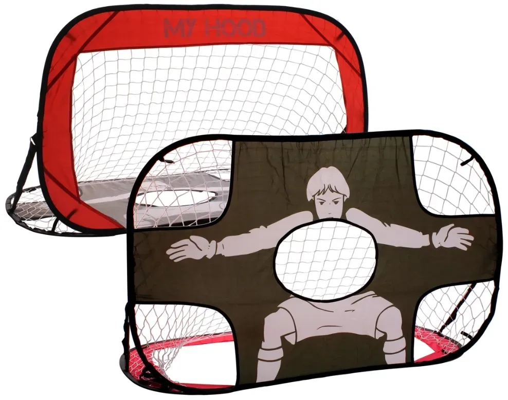 Pop-up Fußballtor-Set 2 Stück 120x80x80 cm Kinder Tragetasche, Przisionsnetz, 8 Heringe, leicht - My Hood