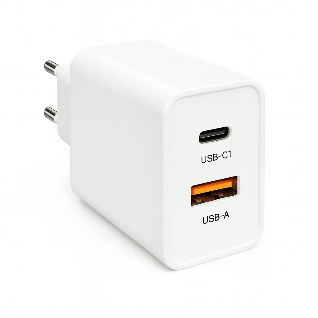 45W Schnellladegerät mit USB-C & USB-A – Kompaktes Netzteil für MacBook, Laptop, Smartphone & Tablet – Schnellladen, Weiß