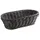 APS Baguette Korb, oval "PROFI LINE" - Körbchen, Flechtkorb aus Polypropylen - Abmessungen: 28 x 16 cm/Höhe: 8 cm/Farbe: Schwarz