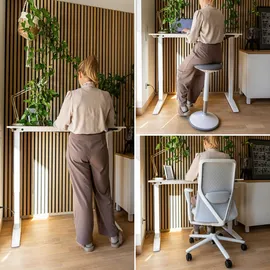 HJH Office Schreibtisch Stand Basic Weiß