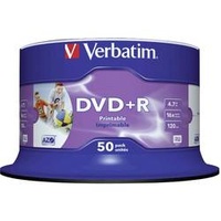 Verbatim DVD+R 4,7 GB 16x bedruckbar 50 St.