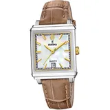 Festina Damenuhr Leder beige hellbraun Festina Trend Armbanduhr D2UF20682/4 - beige