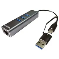 D-Link DUB-2332 4 Port USB-Kombi-Hub Anthrazit