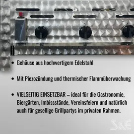 K + F Metalltechnik GmbH & Co. KG Gastrobräter 3-flammig silber